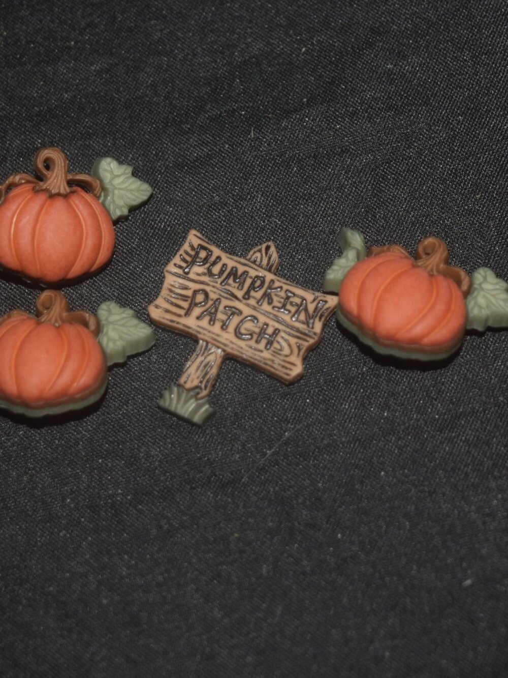 Jesse James Pumpkin Patch Novelty Buttons - 5pc Fall Craft Embellishments
